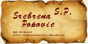 Srebrena Popović vizit kartica